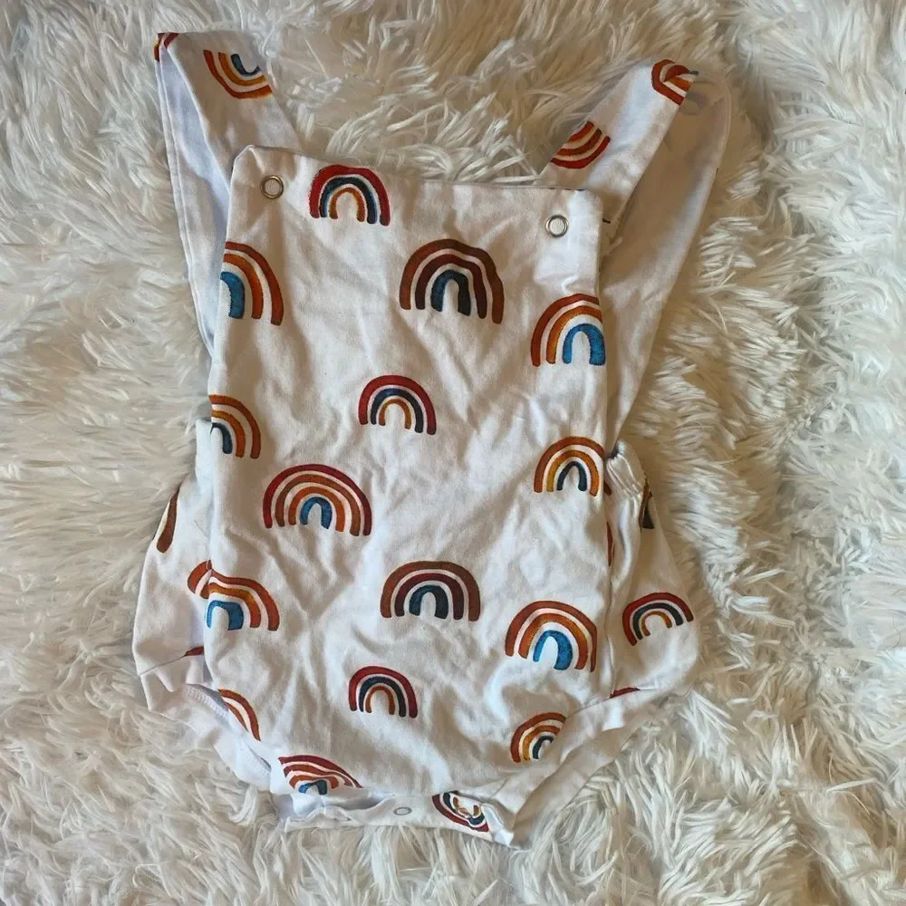 White Jumper with Rainbows, Size 80